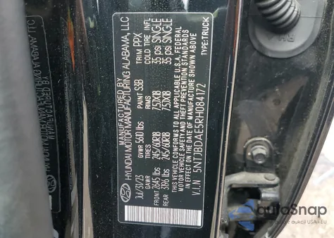 2024 Hyundai Santa Cruz Sel из США, поврежденный, VIN 5NTJBDAE5RH084172